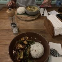 Curry and tofu peanut sauce  at The Banyan Tree in 