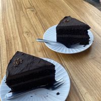 Amazing rich vegan chocolate cake! (45 IDR)  at The Banyan Tree in 
