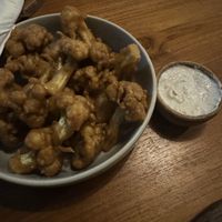 Cauliflower buffalo wings with vegan ranchh  at The Banyan Tree in 