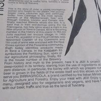 History of J63 beers at J63 in Crespina Lorenzana