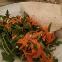 Vegan chickpea wrap at Pomodoro's in Antibes