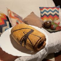 Chocolate napolitana  at Confitería Maiquez in Murcia