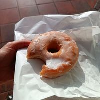 Sugar glazed doughnut at Confitería Maiquez in Murcia