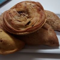 Assorted savoury pastries and small pasties at Confitería Maiquez in Murcia