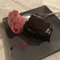 Vegan brownie at Windmill Restaurant in Paphos