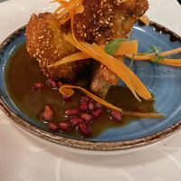 Chick n Wings Made from cauliflower marinated with Barbecue   at Windmill Restaurant in Paphos