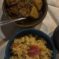 Potatoes in tomato and cous cous   at Windmill Restaurant in Paphos