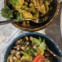 Fresh peas and black eye beans   at Windmill Restaurant in Paphos