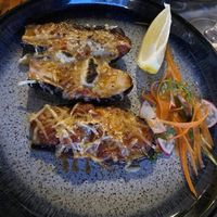 Aubergine with vegan cheese  at Windmill Restaurant in Paphos