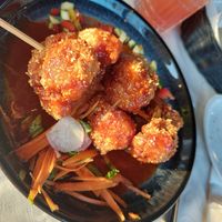 "Chicken" wings (cauliflower) with Homemade bbq sauce at Windmill Restaurant in Paphos