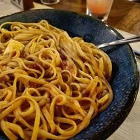 Pasta with tomato sauce at Windmill Restaurant in Paphos