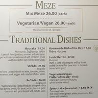 Vegan meze at Windmill Restaurant in Paphos