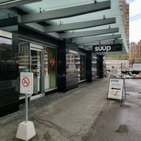 outside at SÜÜP Health Bar in Toronto