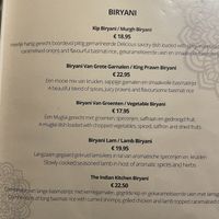 Menu  at The Indian Kitchen  in Amstelveen