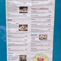 Menu one side of truck  at BHeavenly - Food Trailer in Eugene