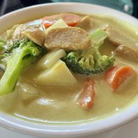 Yellow curry with veggie chick’n   at Square Lotus in Bellevue