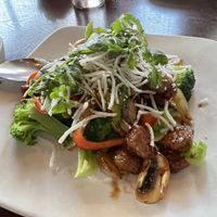 Sweet and spicy veggie beef  at Square Lotus in Bellevue