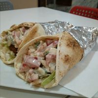 dwa falafele at Falafel Sziget in Budapest