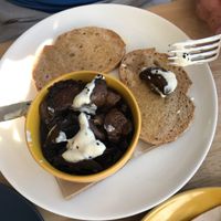 Braised mushrooms  at The Little Shop of Plenty in Maylands