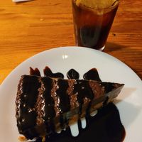 Chocolate cake at La Tavernaire in Valencia