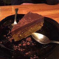 Pumpkin and chocolate tart. Divine! at La Tavernaire in Valencia