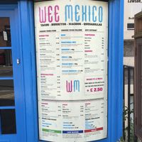 Menu July 2018 at WeeMexico in Dundee