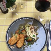 Tempeh main course  at Aed Restaurant in Tallinn