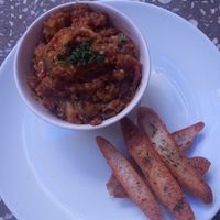 Smokey zaalouk at Cafe Clock in Marrakech