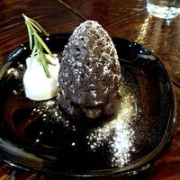 cone-shaped Brownie (gf) at Vegetus 베제투스 in Seoul