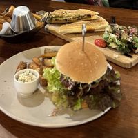 French fries, panini and vegetus burger  at Vegetus 베제투스 in Seoul