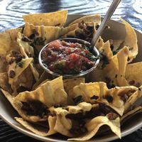 Nacho Chips with Cashew Cheese Sauce and Tempeh Bacon at Vegetus 베제투스 in Seoul