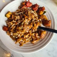 Amazing vegan char koew teow at Long Mun Chai Vegetarian Restaurant in Sitiawan