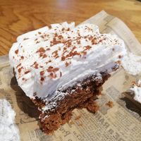 Tall de carrot cake (ja començat...) at Veggie's World in Andorra La Vella