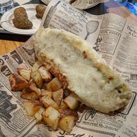 vegan hotdog with vegan cheese at Veggie's World in Andorra La Vella