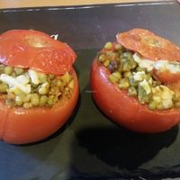 stuffed tomato dish  at Veggie's World in Andorra La Vella