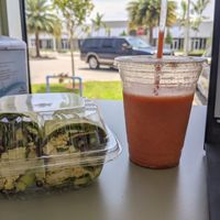 Curry tofu wrap -stuffed with tofu and avocado! at Vegan and Juice in Miami