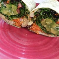 Curry tofu wrap  at Vegan and Juice in Miami