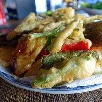 Vegetable tempura at Lazy Beach in Koh Rong