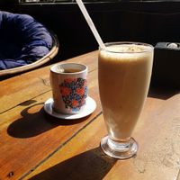 Banana and Peanut Butter shake at Lazy Beach in Koh Rong