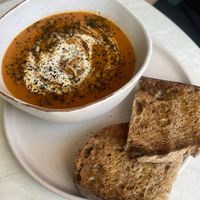 Creamy tomato soup w/ Sourdough   at Haven in Tunbridge Wells