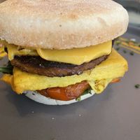 Vegan breakfast muffin  at Haven in Tunbridge Wells