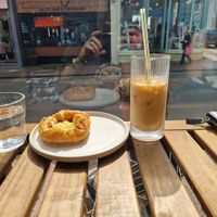 Custard Pastry, Iced Latte at Haven in Tunbridge Wells