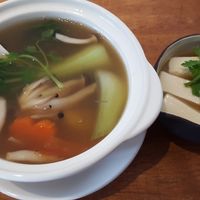 Veggie soup made from scratch, with silken tofu. A healthy and clean option :) at Yi Ke Shu - Tanjung Bungah in Penang