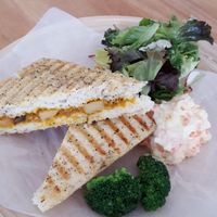 Pumpkin sandwich with vegan Japanese mash potato instead of fries at Yi Ke Shu - Tanjung Bungah in Penang