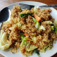 riz frit au curry at Number One Vegetarian in Bangkok