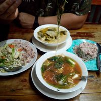 Plus beer and water, all for 240 baht! at Number One Vegetarian in Bangkok