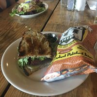 Veggie burger made vegan at Commune in Virginia Beach