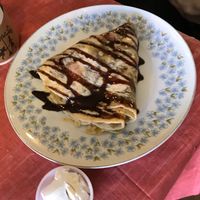 Fraise - strawberry, pecan, vegan cream cheese  at For Crepes Sake in Lansing