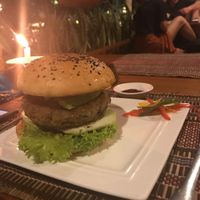 Burger, ask avocado instead of cheese   at The Moon (2) - New Bagan in Bagan