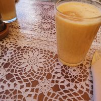 Orange, apple & Pear juice at PurEssence in Alvor